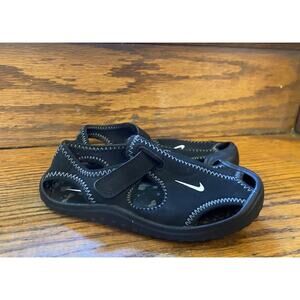 Nike Sunray Water Sandals Shoes Toddler Boys Girls 10C Black